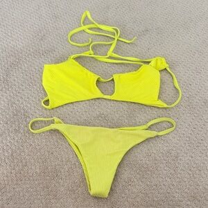 Frankie's Bikinis Neon Yellow Set